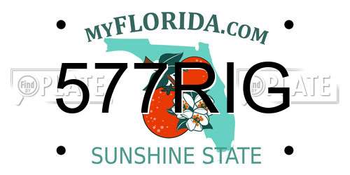 577RIG Florida License Plate