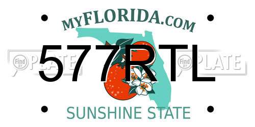 577RTL Florida License Plate
