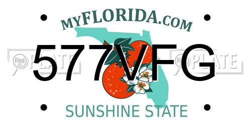 577VFG Florida License Plate
