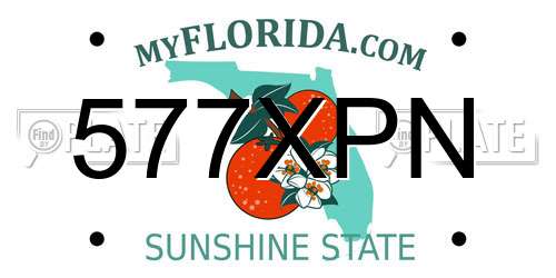577XPN Florida License Plate