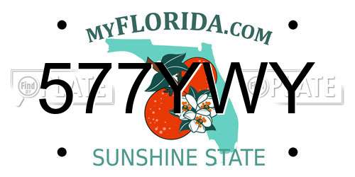 577YWY Florida License Plate
