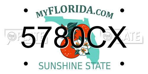 5780CX Florida License Plate