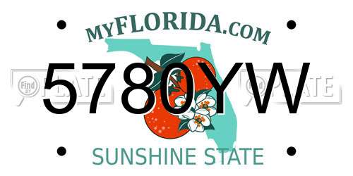 5780YW Florida License Plate