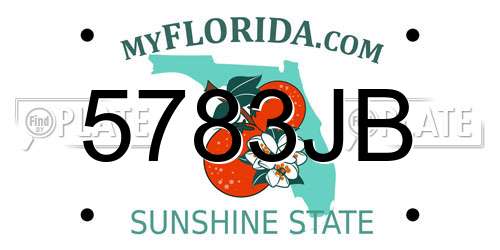 5783JB Florida License Plate