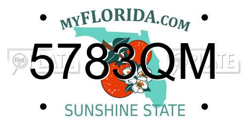 5783QM Florida License Plate
