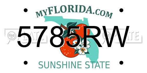 5785RW Florida License Plate