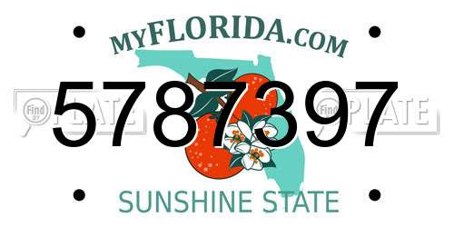 5787397 Florida License Plate