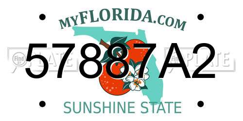 57887A2 Florida License Plate