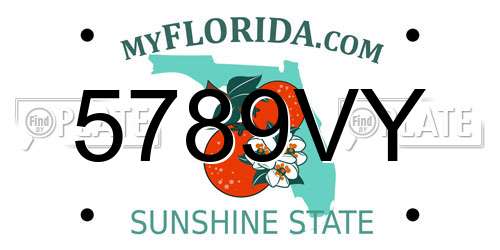 5789VY Florida License Plate