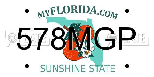 578MGP Florida License Plate