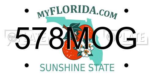 578MOG Florida License Plate