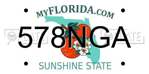 578NGA Florida License Plate