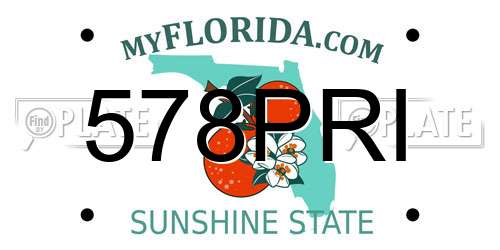 578PRI Florida License Plate