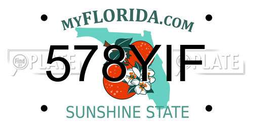578YIF Florida License Plate