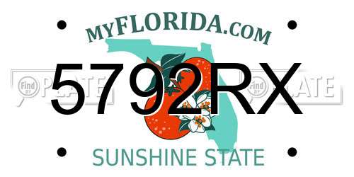 5792RX Florida License Plate
