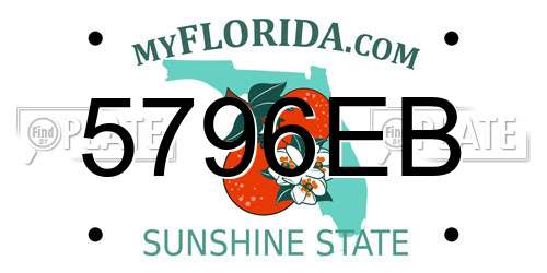 5796EB Florida License Plate