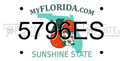5796ES Florida License Plate