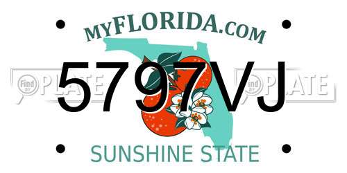 5797VJ Florida License Plate