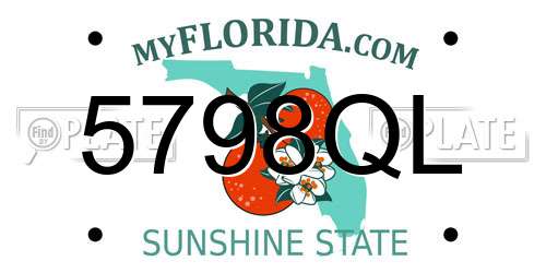 5798QL Florida License Plate