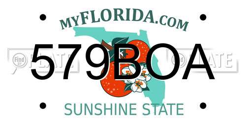 579BOA Florida License Plate