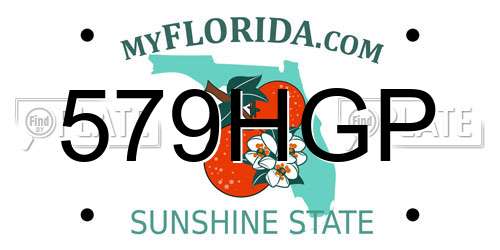 579HGP Florida License Plate