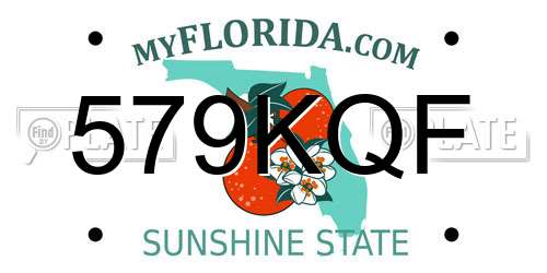 579KQF Florida License Plate