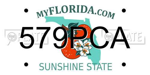 579PCA Florida License Plate