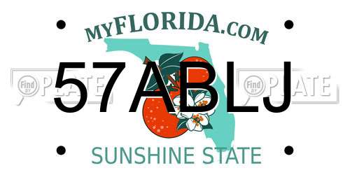 57ABLJ Florida License Plate
