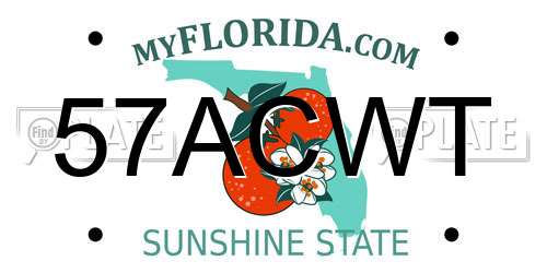 57ACWT Florida License Plate