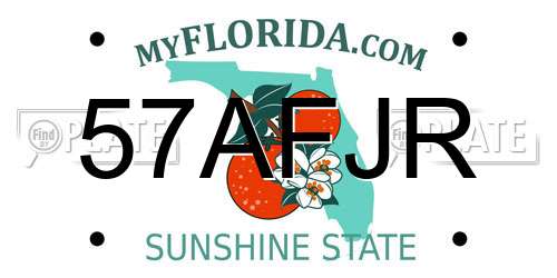 57AFJR Florida License Plate