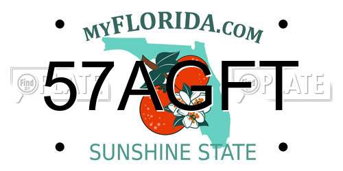 57AGFT Florida License Plate