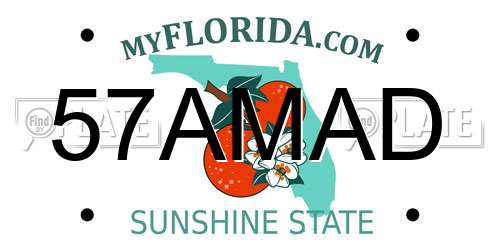 57AMAD Florida License Plate