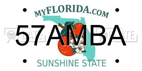 57AMBA Florida License Plate