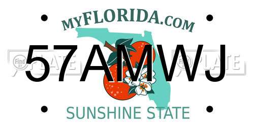 57AMWJ Florida License Plate
