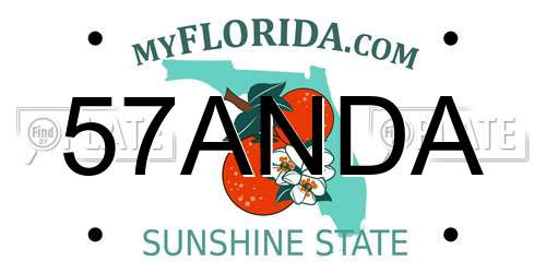 57ANDA Florida License Plate
