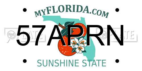 57APRN Florida License Plate