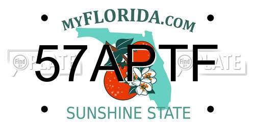 57APTF Florida License Plate