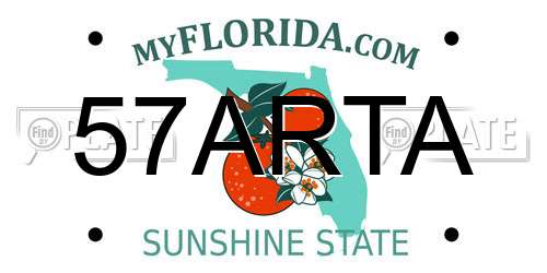 57ARTA Florida License Plate