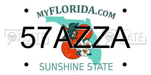 57AZZA Florida License Plate