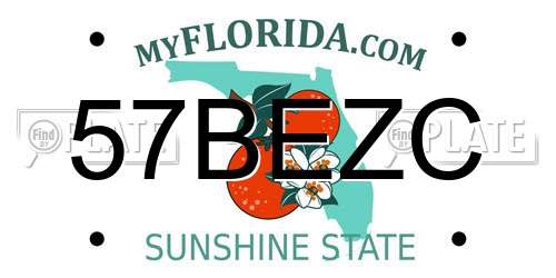 57BEZC Florida License Plate