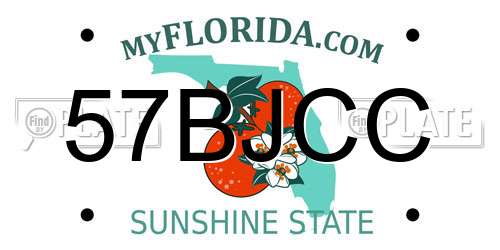 57BJCC Florida License Plate