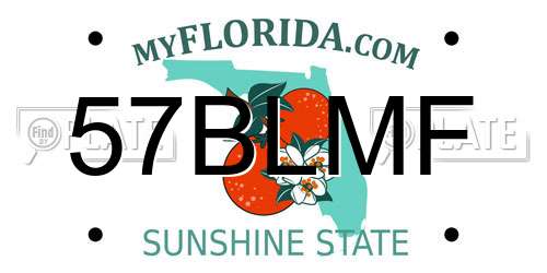 57BLMF Florida License Plate