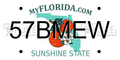 57BMEW Florida License Plate