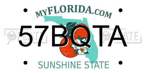57BQTA Florida License Plate