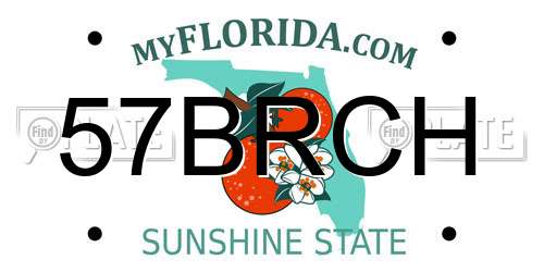 57BRCH Florida License Plate