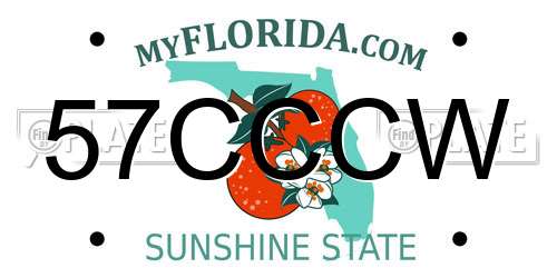 57CCCW Florida License Plate