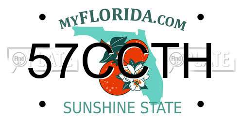 57CCTH Florida License Plate