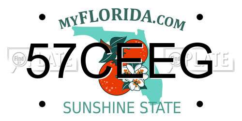 57CEEG Florida License Plate