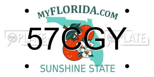 57CGY Florida License Plate