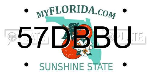 57DBBU Florida License Plate